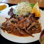 ひまわりcafe - 日替わり定食は焼き肉