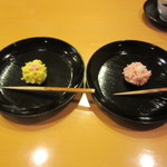 懐石料理 はし本 - お菓子：ユリ根の練り切りで作った菊のきんとん