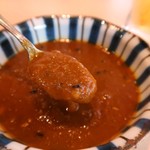 大衆居酒屋代々木横丁 - 野菜や果物がいっぱい溶けてるスパイシーカレー！旨～い！！