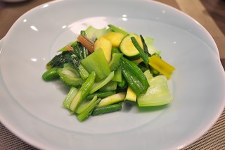 HAMA SYOU - 季節野菜の炒め。ししとうやゴーヤ入り。これはもう少しシャキシャキにして欲しかった。