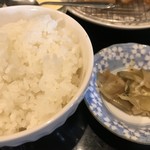 Tonkatsusenkouhanami - ご飯と漬物