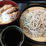 親味 - ざるそばとミニかつ丼のセット@1000　メニュー豊富で居酒屋使いもできそう　ご馳走様でした