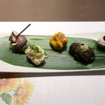 ご馳走たか波 - 夏のお通し５点