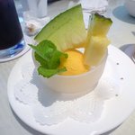 ヴェローナ - お江ランチ2800円　デザート　ジェラートとフルーツ