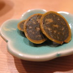 すし屋 真魚 - 鮑肝塩漬け