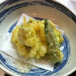 Shusai Shokubou Ichi - 鱧と野菜の天ぷら