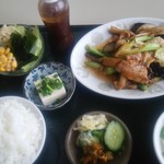 Koushuu Shuka Yoshidaya - 茄子と豚肉の炒め物定食（ランチ）  ￥850