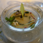 2種の冷製コーンポタージュ