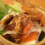 Yamanoya Ichiba - 松茸と海鮮豆乳鍋