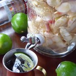 Homemade ginger vodka ``Moscow Mule''