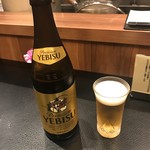 もち豚とんかつ たいよう - エビスの瓶も良いです