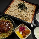 A Katsu-don (Pork cutlet bowl) /soba