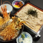 Small Ten-don (tempura rice bowl) /Soba