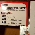 すごい煮干ラーメン凪 - 中盛・大盛も同料金！