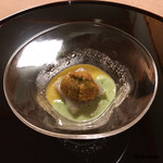 御料理 寺沢 - 夏豆のずんだ餡と玉蜀黍餡の陰陽