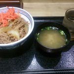 吉野家 - 牛丼アタマ480円とみそ汁60円
