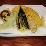 鶴よし - 野菜天ぷら（600円）