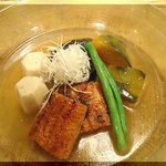 あゆら - 冷し鉢（鰻、子芋、いんげん、南京）　700円