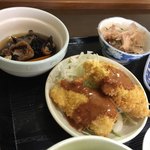 ささら - ひじき旨煮 おくらおひたし 二色フライ