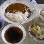 ふじや - 大好き「カレー」、サラダもついていて健康的