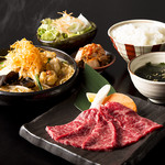 Yakiniku (Grilled meat) lunch set to choose from - your favorite dish and domestic lean beef lunch