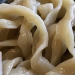 拉麺酒房 熊人 - つけ麺三種盛りの太麺 アップ