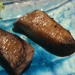 肉匠こば - トロタン厚　厚切りなのでこのくらい焼いても大丈夫でした