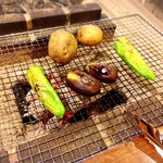 囲炉裏料理わ - 下田ナス、唐辛子の美味しかったこと*✧:.(⁰▿⁰)