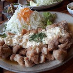 Cafe narumari - タルタルチキン南蛮定食(830円)　チキン南蛮