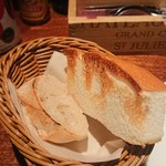 Di PUNTO - お通しのパン（おかわり自由）生ハムと一緒に食べると止まらない！
