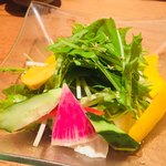 Kinichirou - 寄せ豆腐と水菜のハリハリサラダ 340円