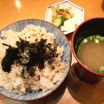 京の味 桜川 - ご飯・味噌汁・漬物