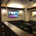 PIZZERIA DA GRANZA - 2号店の洗足池店には50インチのテレビも設置してあります。