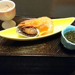壽味家 - アワビとエビ