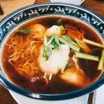 中華料理 唐韻 - 【2018年09月】海老ワンタン醤油ラーメン＠720円。