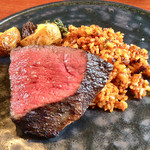 マルタ - パエリア & 熊本の赤牛の薪火焼き (取り分け後)