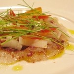 IL LAGHETTO - 明石黒鯛のカルパッチョ　ボッタルガ風味