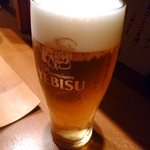 炭焼 ちきんかばぶ - エビス生ビール♪