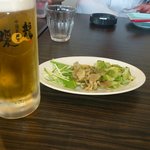 暖龍 - ビールとザーサイ