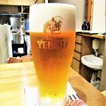 おおたに - エビスラガー生ビール 800円（税別）。　　　　　　2018.09.21