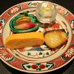 おおたに - さわらの西京焼き、出汁巻き卵、香の物。　　　　　　2018.09.21