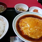 桃花園 - カニ玉定食