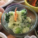 しましま食堂 - 枝豆とジャガイモのマヨネーズサラダ