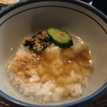 瓢亭 - 出汁をかけた朝粥