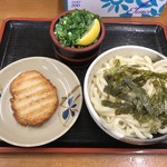 麺処 綿谷 - ざるうどん（290円）とさつま揚げ_2018年9月