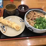 麺処 綿谷 - 牛肉ぶっかけ（小：420円）とちくわ_2018年9月