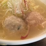 麺屋海神 - 鶏つくね、海老つみれ