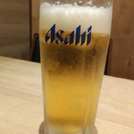 三宝庵 - 生ビールはアサヒ520円