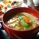 米の子 - お味噌汁は具沢山で感動します。