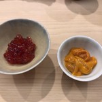 日本橋蛎殻町 すぎた - 筋子味噌漬けと塩雲丹